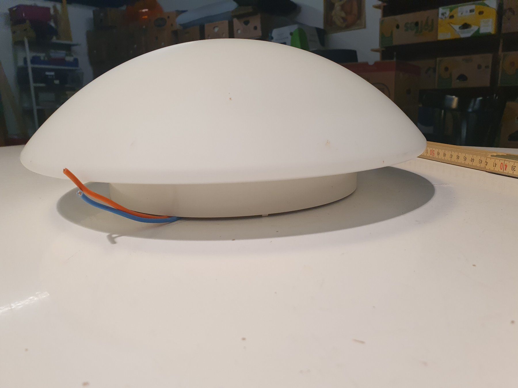 Paralumi: Wandlampe Milchglas wess 29 cm Durchmesser – Usato da Zürich venduto da loosebone 1