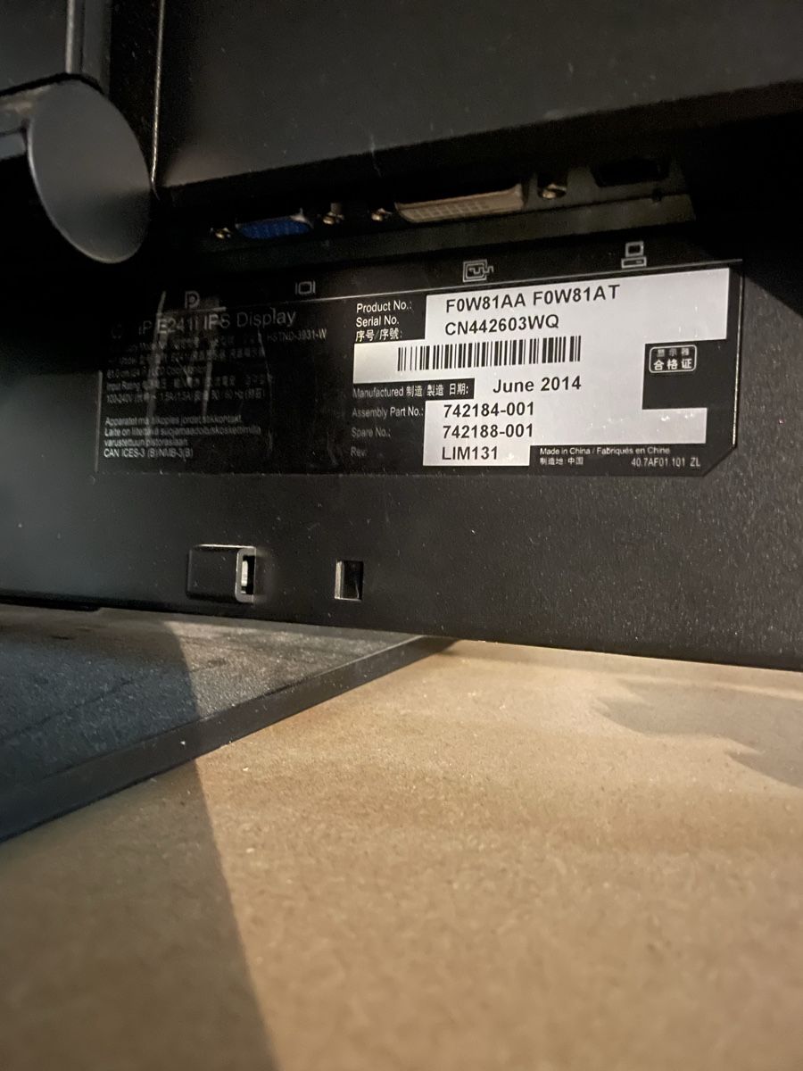Monitor: Monitor HP EliteDisplay E241i - 24 Pollici IPS – Usato da Winterthur venduto da kap_ycp5 2