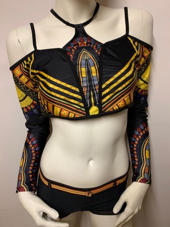 Ausgefallenes African Style Top, Gr. L