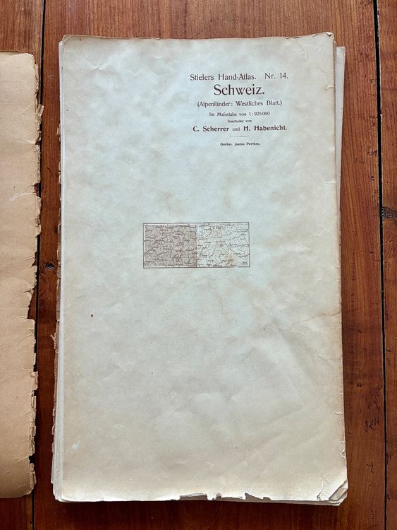 Cartes géographiques & atlas: Stielers Hand-Atlas, 9. Auflage, 1900, 17 x Karten – D'occasion à Zürich par tersus1981 2