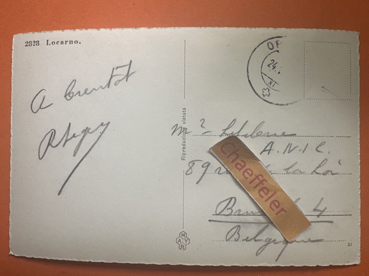 Cartoline postali: 2828 Locarno. – Usato da Zürich venduto da Chaeffeler 1