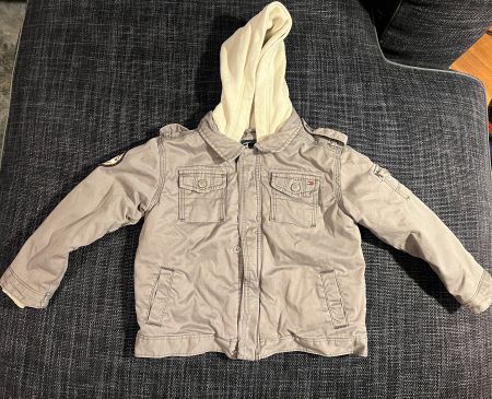 Tommy Hilfiger Übergangsjacke Jungen Gr. 98 Kapuze beige