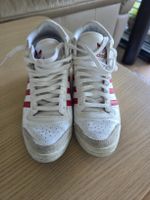 Adidas High Top Turnschuhe Grösse 38, 2/3 weiss/rot gebrauch