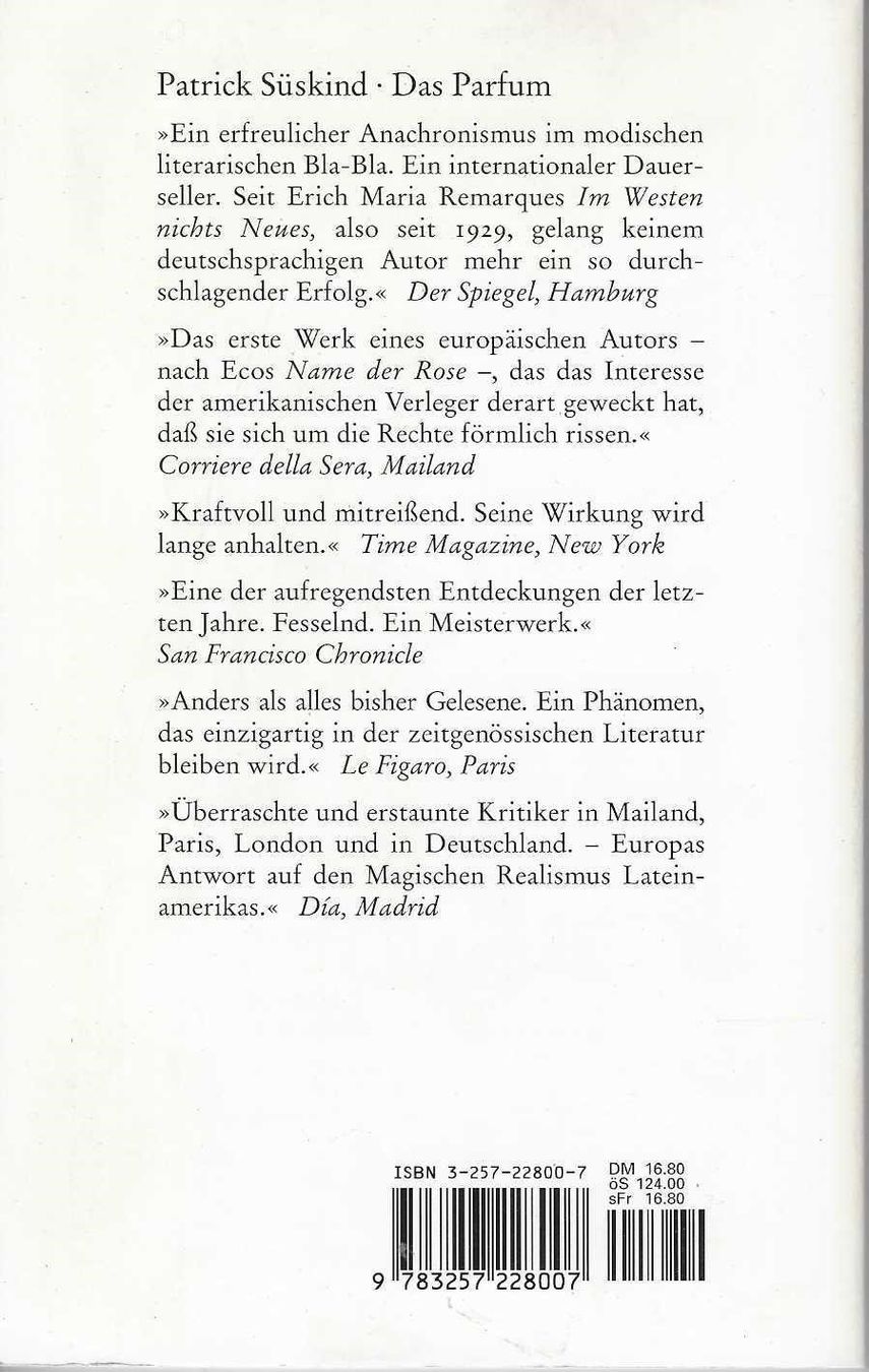 Libri: Patrick Süsskind - Das Parfum – Usato da Flims - Dorf venduto da Stagediver 1