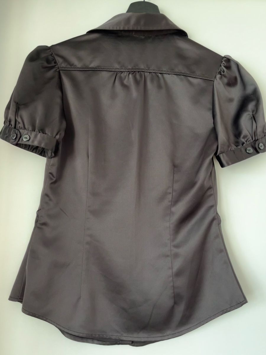 H&M Camicette: Chemisier satiné en noir - classique et versatile – Nuovo (secondo la descrizione) da Nyon venduto da sam_vt7r 1