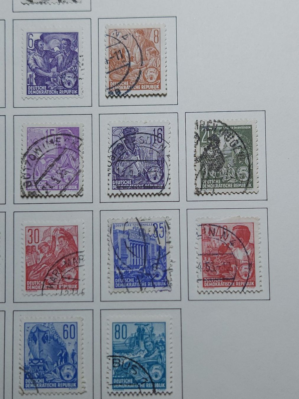 Tutti i francobolli: DDR Nr.405 x-422 x  gestempelt – Usato da Kriens venduto da Nidfeld45 3