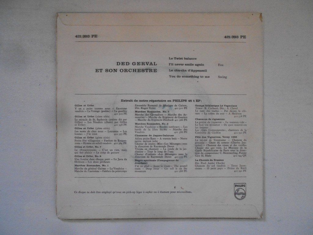 Schallplatten: DED GERVAL  No 3 – Gebraucht aus Bex von Giorgiob 1