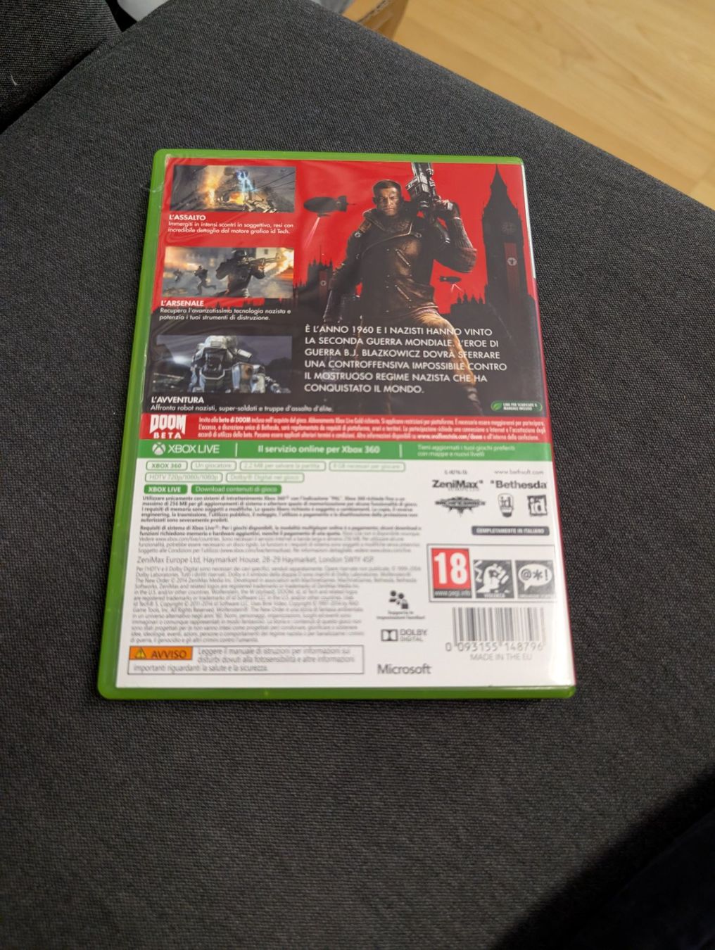 Spiele: Wolfenstein the new order Microsoft Xbox 360 – Gebraucht aus Giubiasco von Ticinerd 1