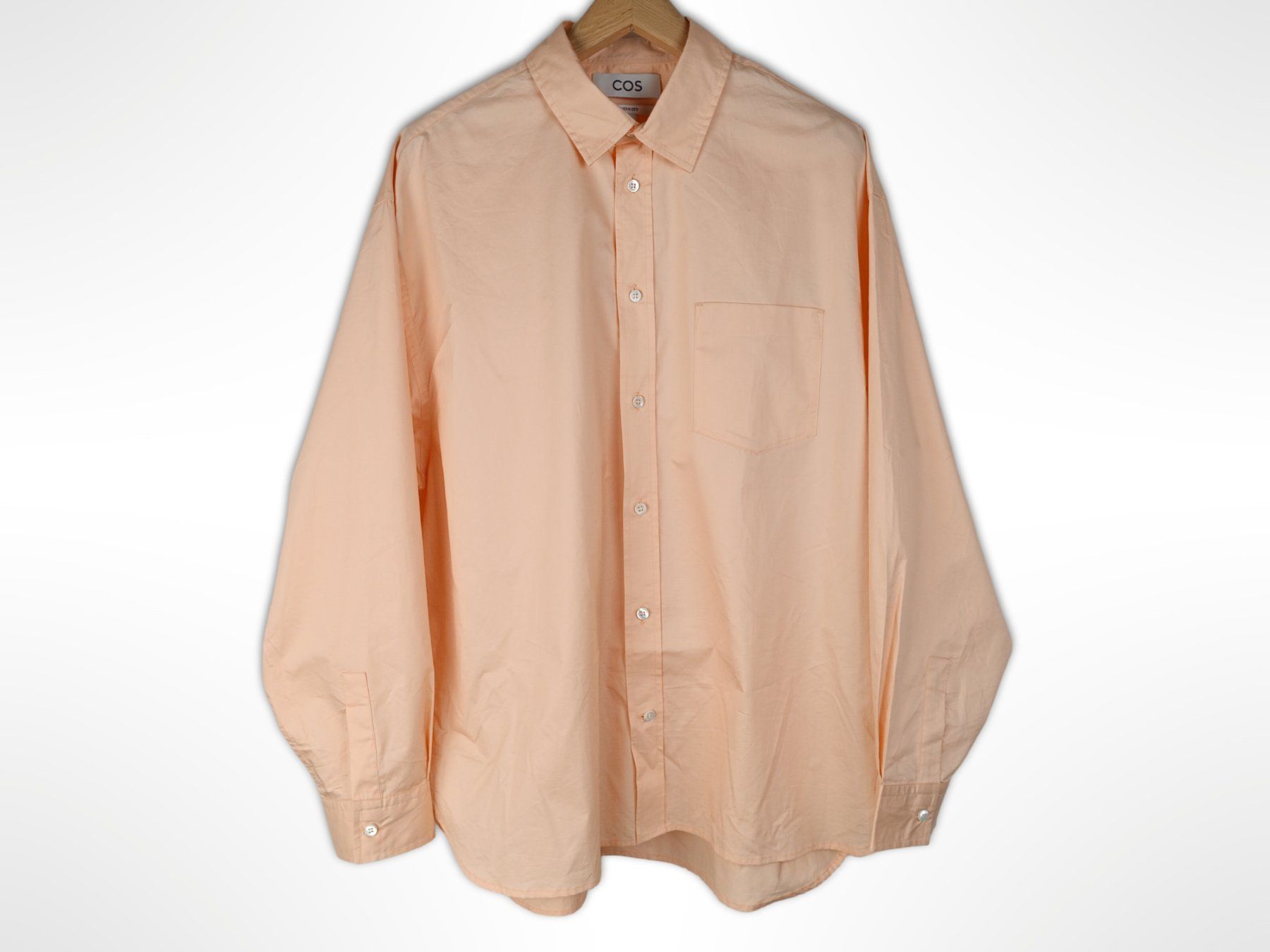 Cos Blusen: COS Oversized-Hemd Lachs Gr. M – Gebraucht aus Suhr von Restwert_Suhr