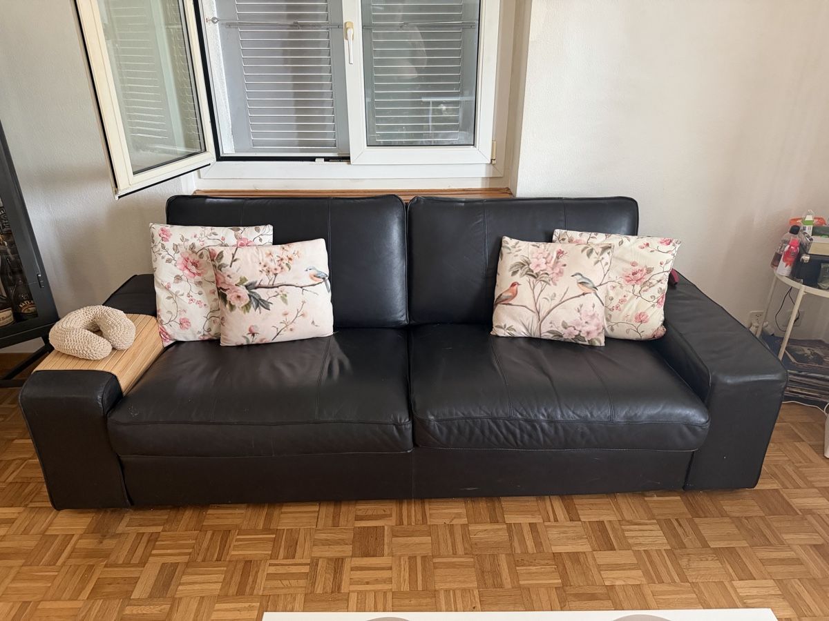 Divani: Ikea KIVIK Ledersofa 3er Sitz – Usato da Langenthal venduto da E.Mersin 1