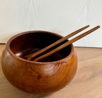 Alte Salatschüssel Teakholz Teak vintage Holzschüssel