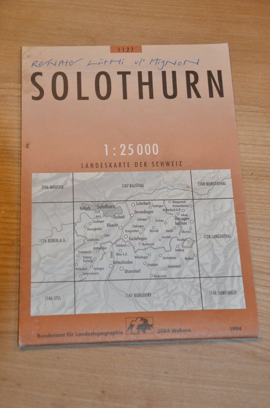 Landkarten & Atlanten: Landkarte Solothurn 1:25 000 – Gebraucht aus Marthalen von Mama-Arnold