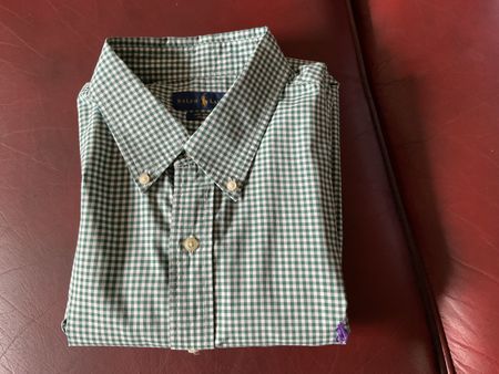 Herren Hemd Ralph Lauren kariert grün Grösse XL neuwertig
