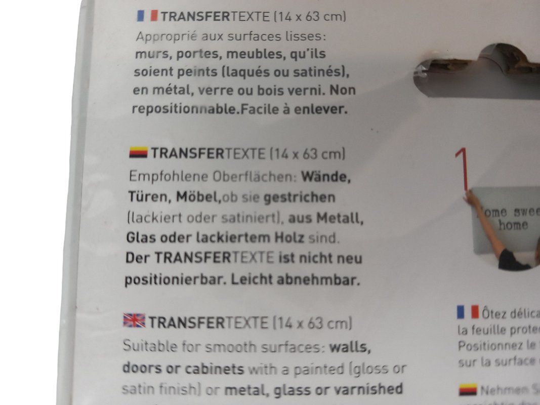 Tutte le decorazioni: Transfertexte "When nothing goes right - go left" – Nuovo e nell'imballaggio originale da Hünenberg venduto da Restwert_Zug 3