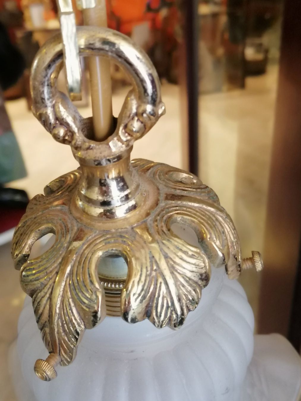 Lampade: Original Jugendstil Glaslampe – Usato da Rheinfelden venduto da Cleopatra2000 1