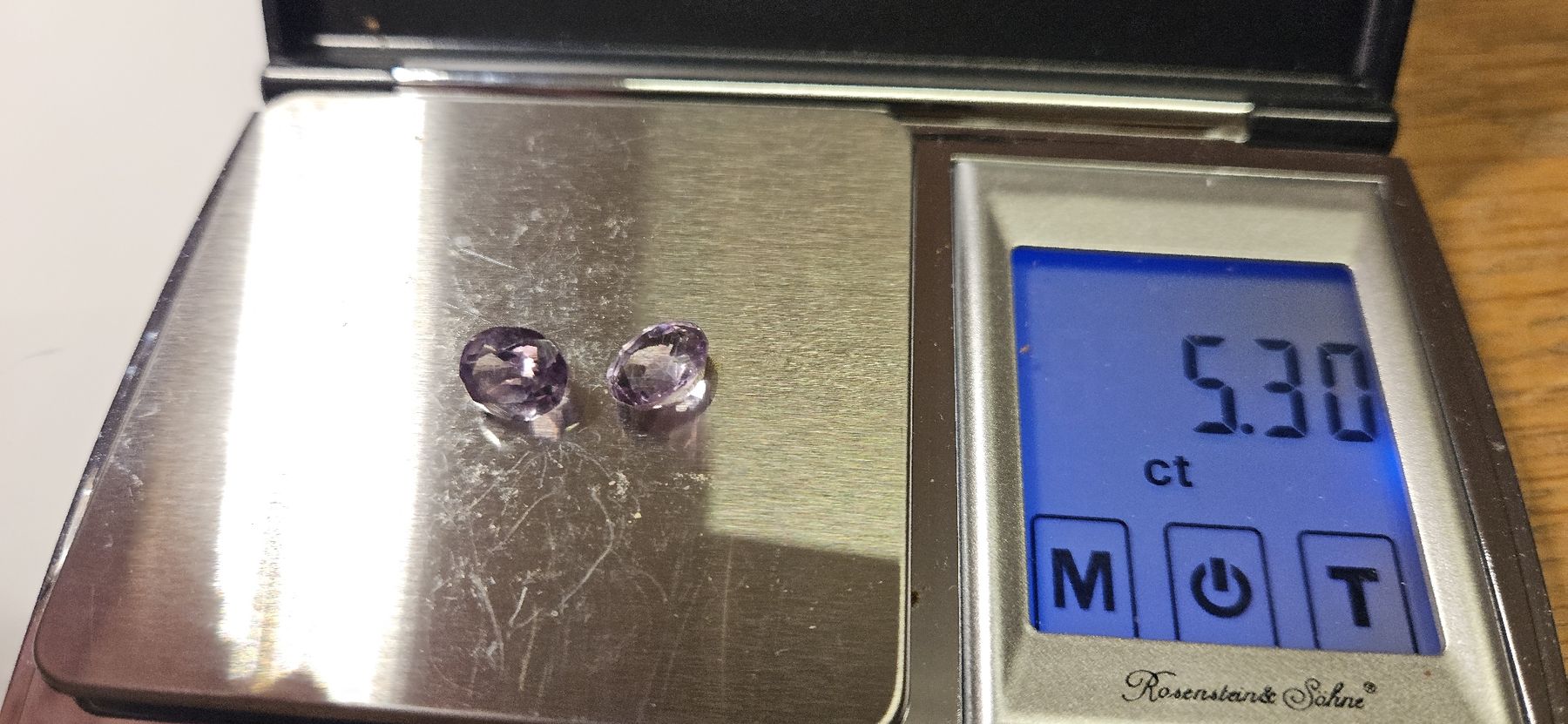 Pietre preziose: Amethyst 5.3ct. Klar Violett 2Stk. – Nuovo e nell'imballaggio originale da Nürensdorf venduto da salibeer 1