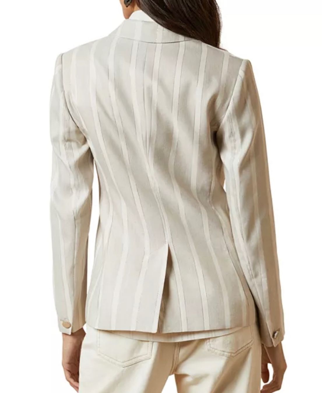 Ted Baker Giacche: Ted Baker Leinenblazer gestreift Gr. 36 creme weiss – Nuovo (secondo la descrizione) da Regensdorf venduto da secondchancefashion 1