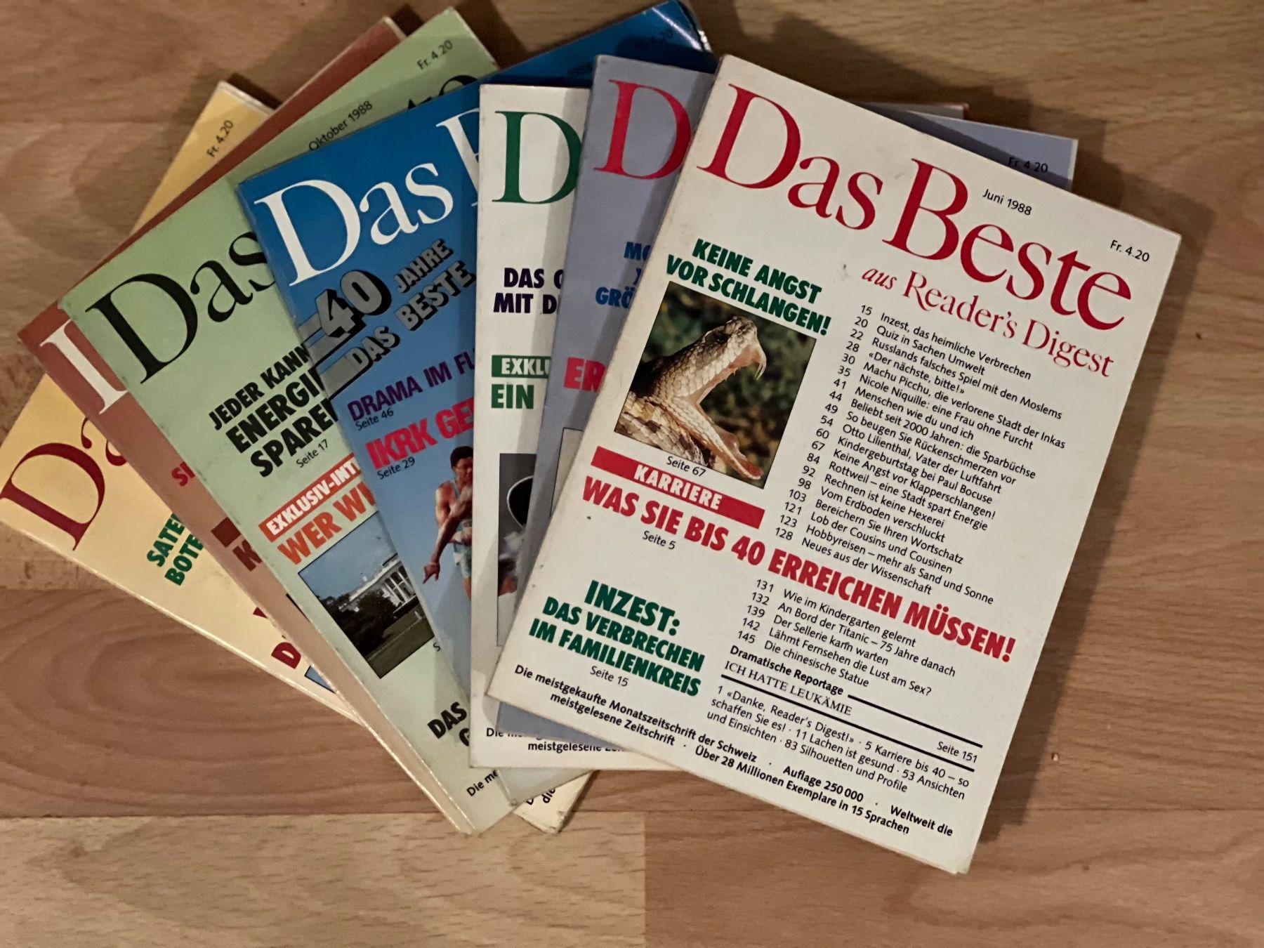 Riviste & Magazine: Reader's Digest DAS BESTE Juni-Dezember 1988 – Usato da Winterthur venduto da Buchecke_54