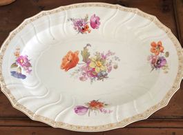 KPM Berlin Servierplatte, Blumendekor, Vintage, Top Zustand