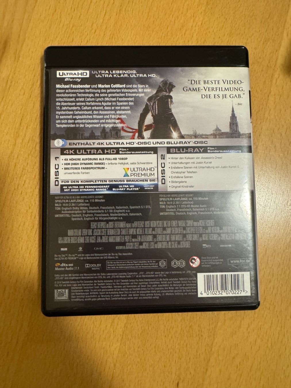 Tutti i DVDs: Assassin's Creed 4k UHD Blu Ray – Usato da Schwerzenbach venduto da ste_pp82 1