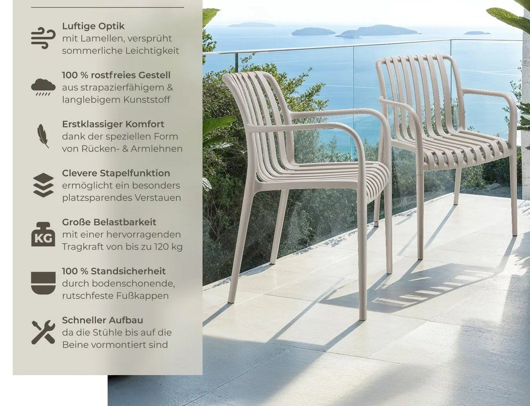 Stühle: 2er Set Gartenstühle Alcudia – Neu (gemäss Beschreibung) aus Steinhausen von Retourenprofis 1
