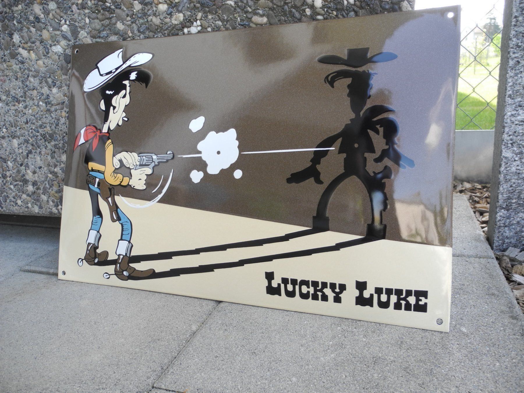 Insegne: LUCKY LUKE  EMAILLESCHILD – Nuovo (secondo la descrizione) da Reinach AG venduto da Huckleberrysix 1