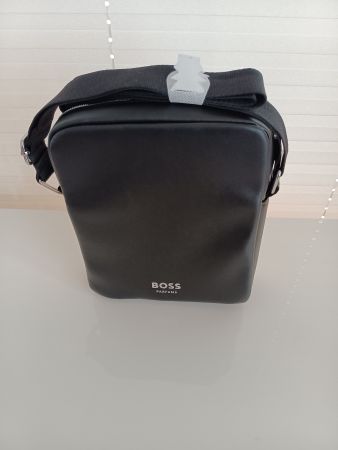 Hugo Boss Original Neu Umhänge Tasche NeuVerpackt in Schwarz