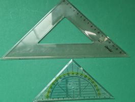 Geo Zeichen Dreieck Winkel Messer Lineal transparent