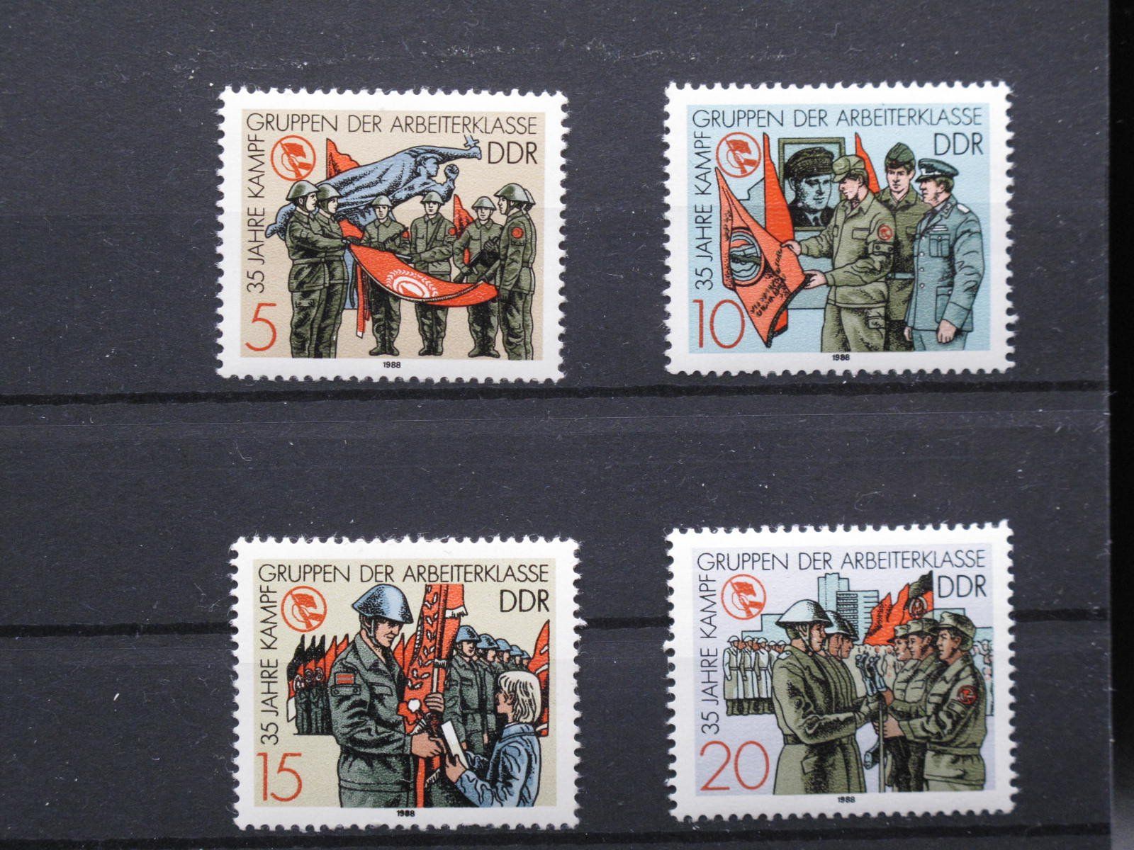Tous les timbres: DDR 1988 Kampfgruppen ** – D'occasion à Wil SG par fva01