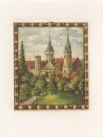 Gemälde Schlossturm und Stiftskirche