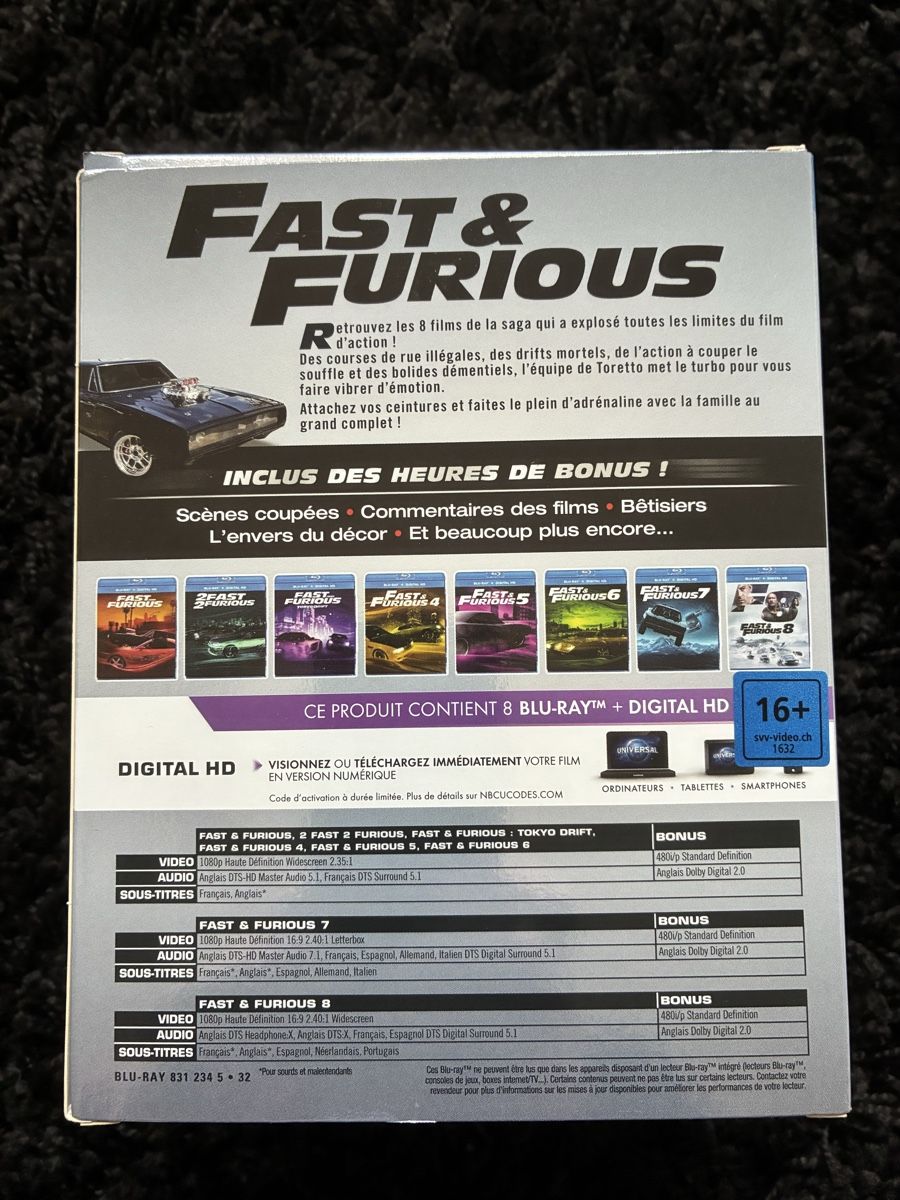 Tutti i DVDs: Coffret Fast & Furious 8 films – Usato da Neyruz FR venduto da Shcc17 1