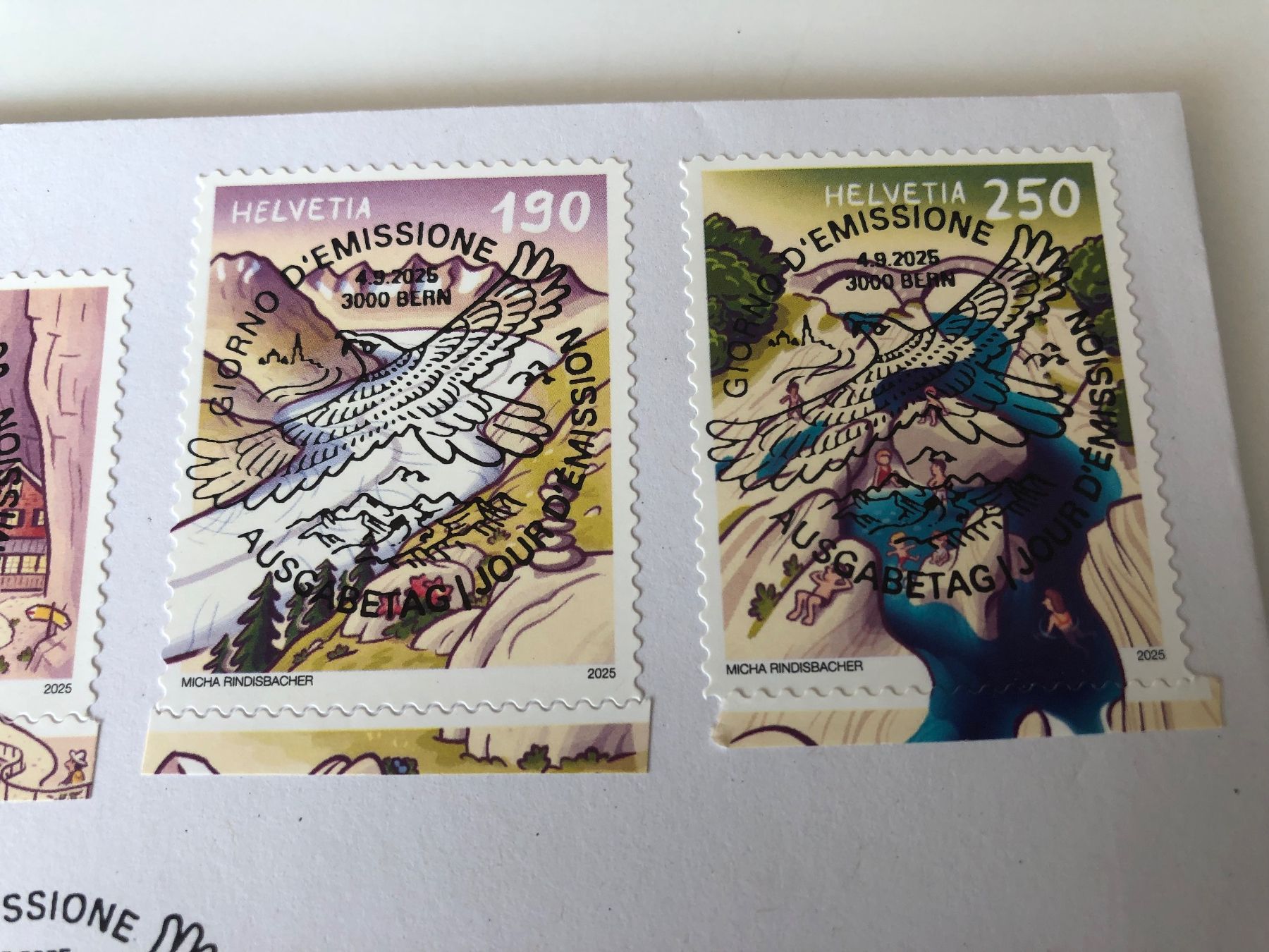 Tutti i francobolli: Neueste Markenausgabe 4.9.2025. - FDC Blockausschnitte – Usato da Lufingen venduto da Rac0 1
