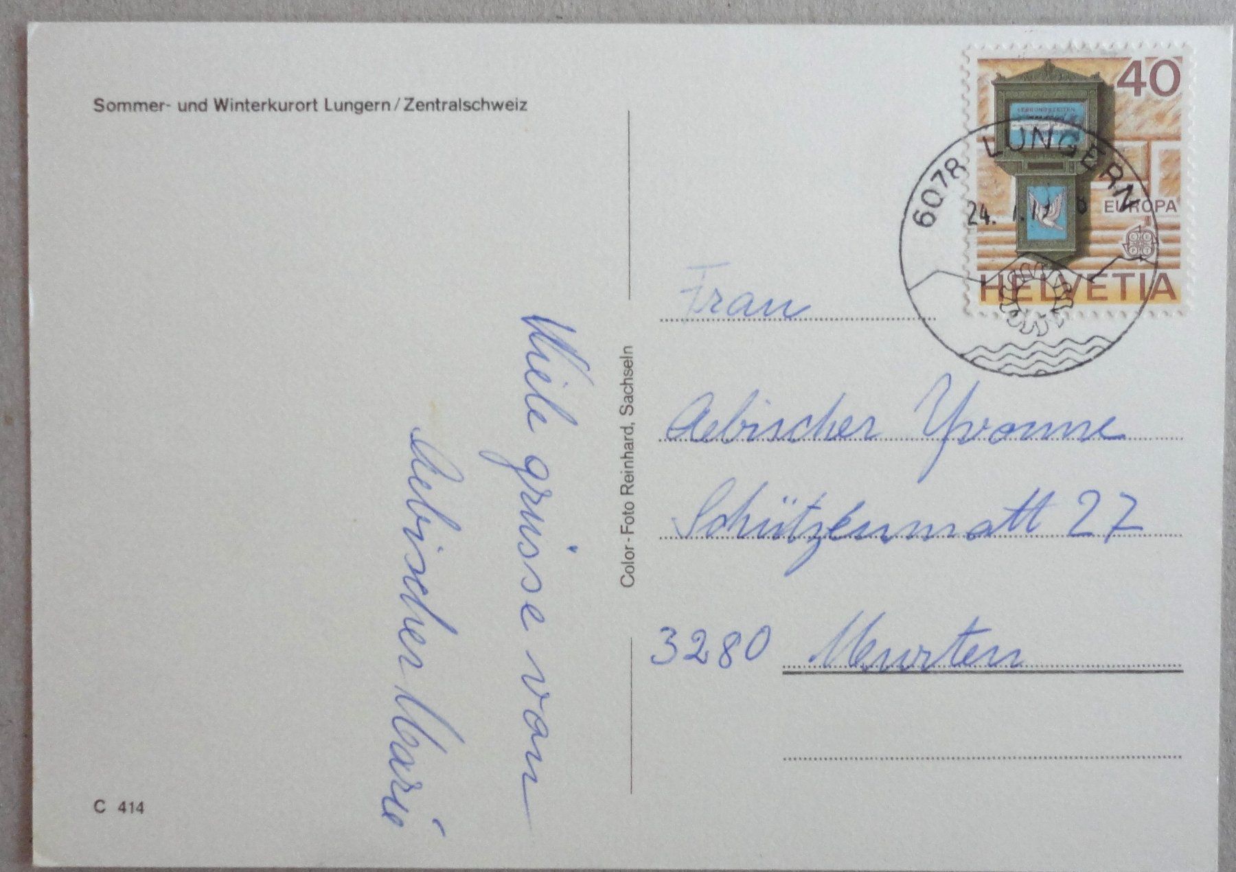 Cartoline postali: Lungern / Zentralschweiz – Usato da Fétigny venduto da Billy2miny 1