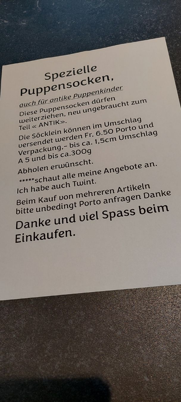 Puppen: Puppensöckli – Neu (gemäss Beschreibung) aus Muri AG von nindo1 5