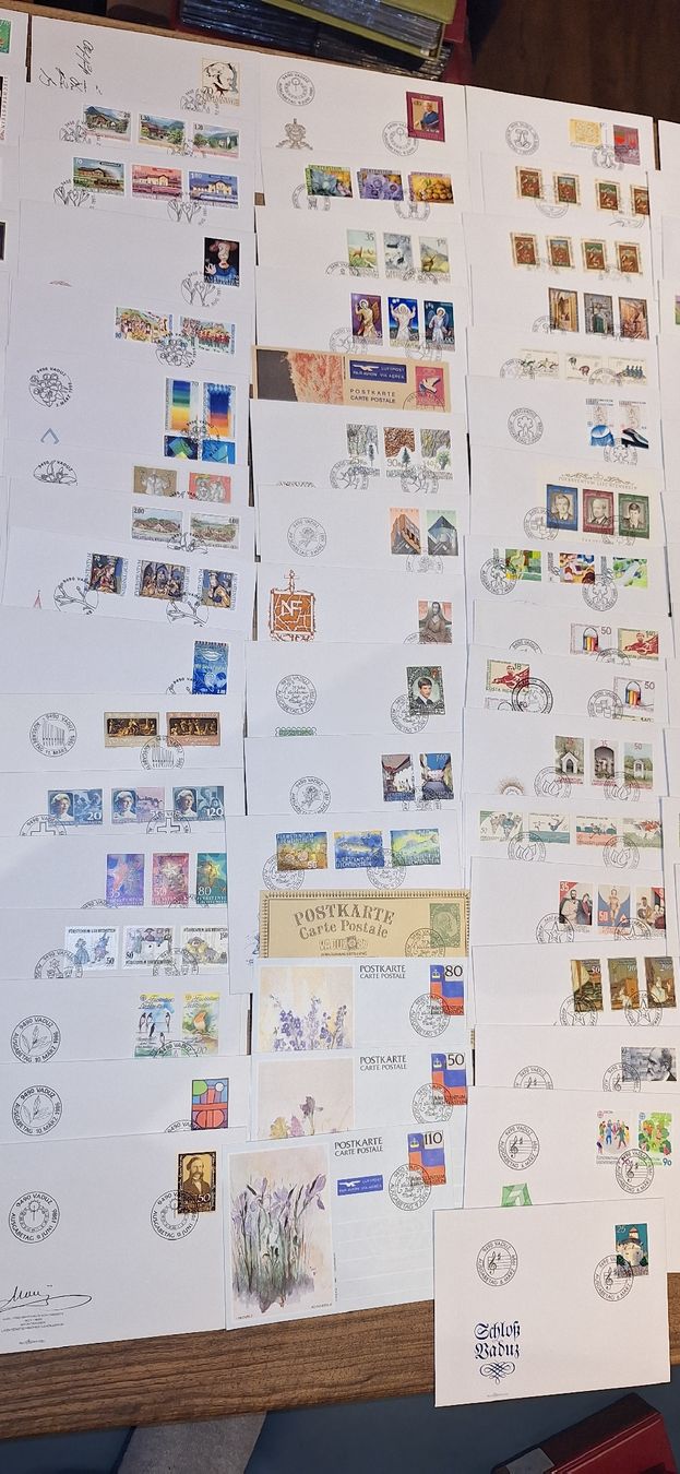 Alle Briefmarken: Liechtenstein FDC / Briefe / Karten 500Stk. Lot 5 – Gebraucht aus Balgach von SIMEON27 2