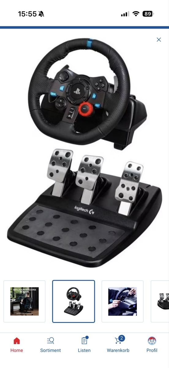 Controller: Lenkrad Logitech G29 Driving Force PS4 PS5 gebraucht – Usato da Berneck venduto da Muzzlet14