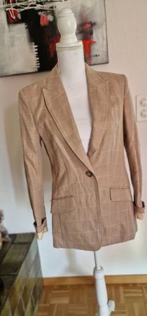 Marc Cain Blazer Beige Kariert, Gr.36, Top Zustand!