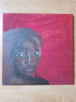 Painting: "Should I?", 40 x 40 cm canvas frame