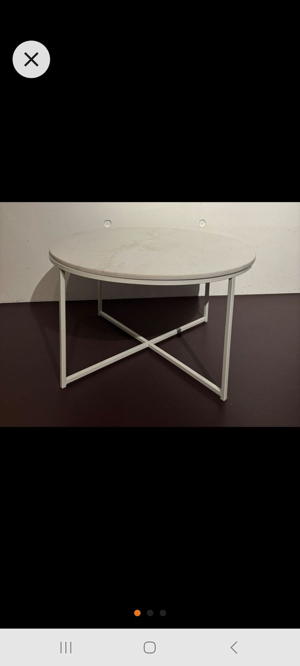 Tavoli: schöner runder Marmor- Couchtisch, Durchmesser 80cm – Usato da Langrickenbach venduto da Eve088 1