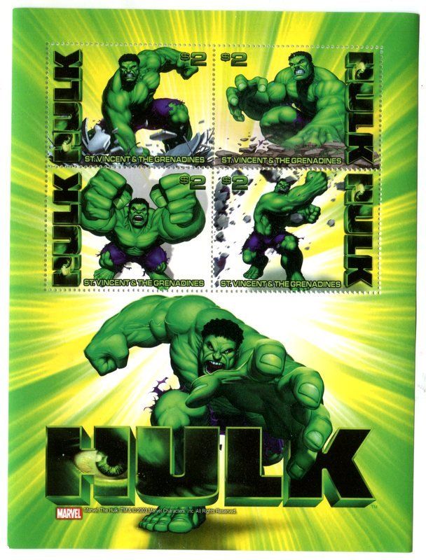 Tutti i francobolli: Block "Hulk". St. Vincent – Nuovo e nell'imballaggio originale da Basel venduto da Butsch5