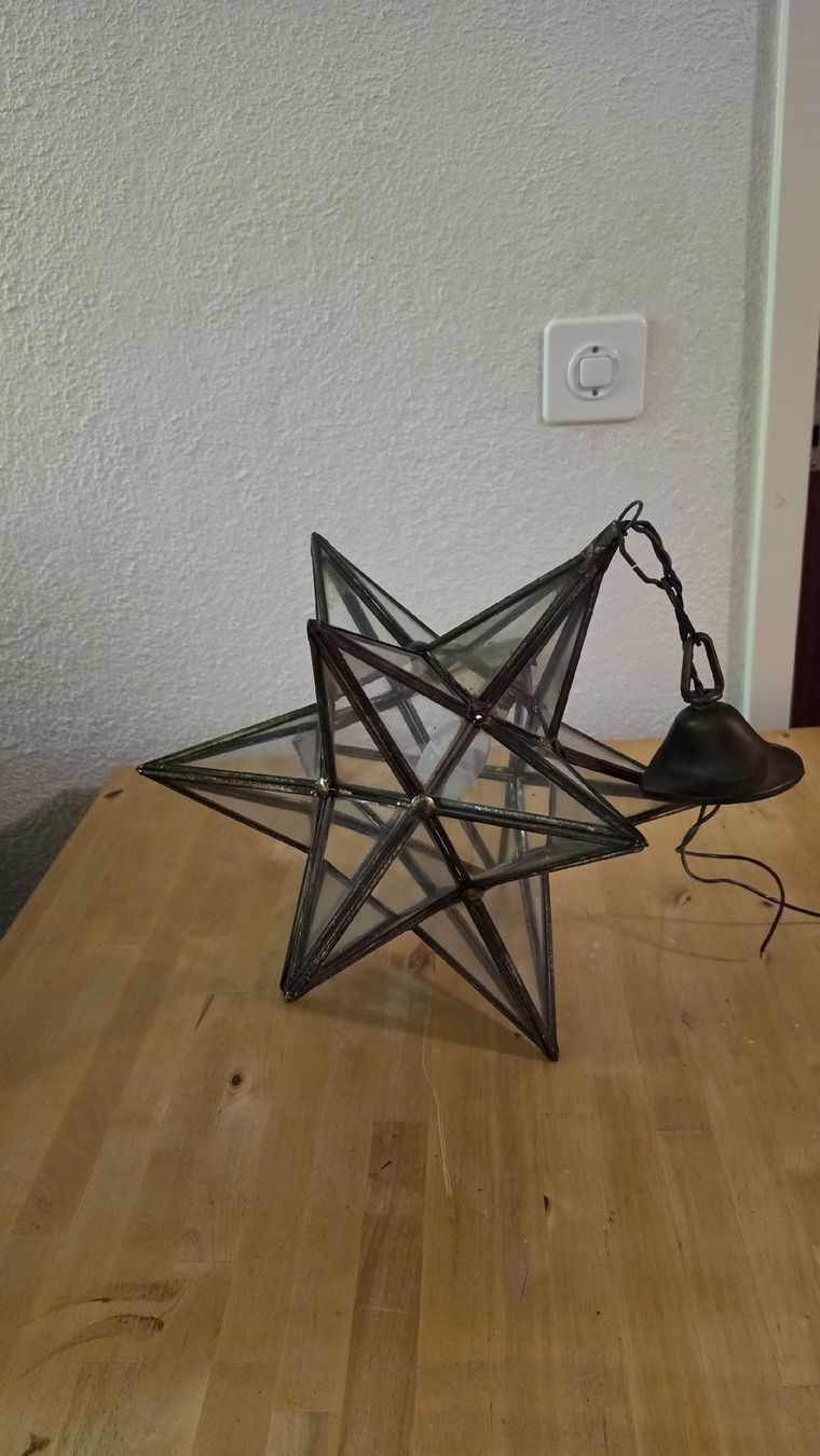 Lampade: Stern-Laterne in Tiffany Technik antik – Usato da Rheinfelden venduto da Ragg 3