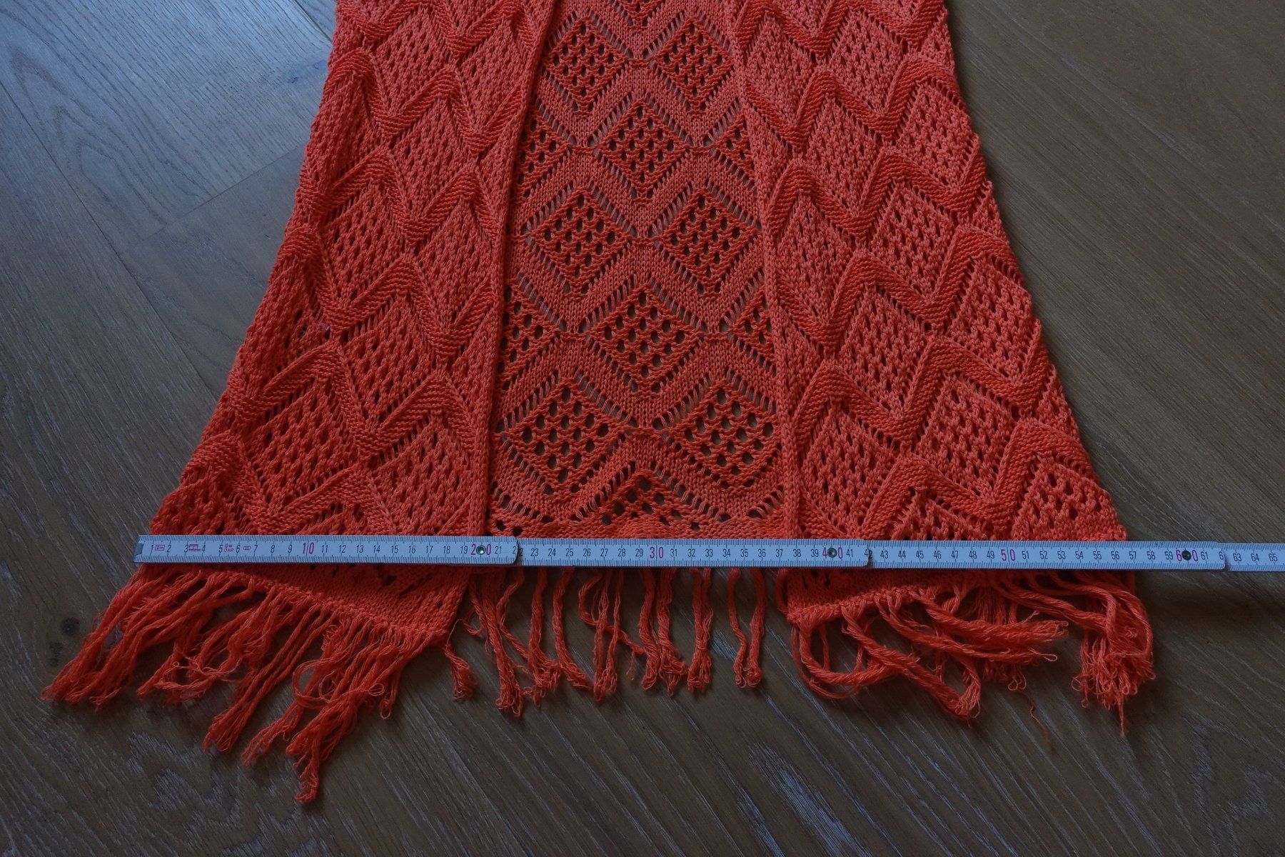 Gilet & Giacche senza maniche: Offenes Gilet, Romben-Strickmuster/Fransen, ca. Gr. 36/38 – Nuovo (secondo la descrizione) da Trimbach venduto da bergmann67 7