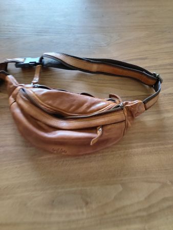 Bauchtasche Leder braun 