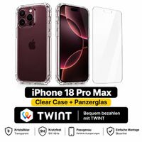 iPhone 18 Pro Max  transparent Hülle mit Panzerglas