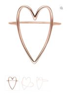Ring Herzform Roségold Grösse 18 neu
