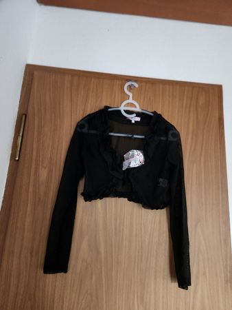 Boléro noir transparent taille L