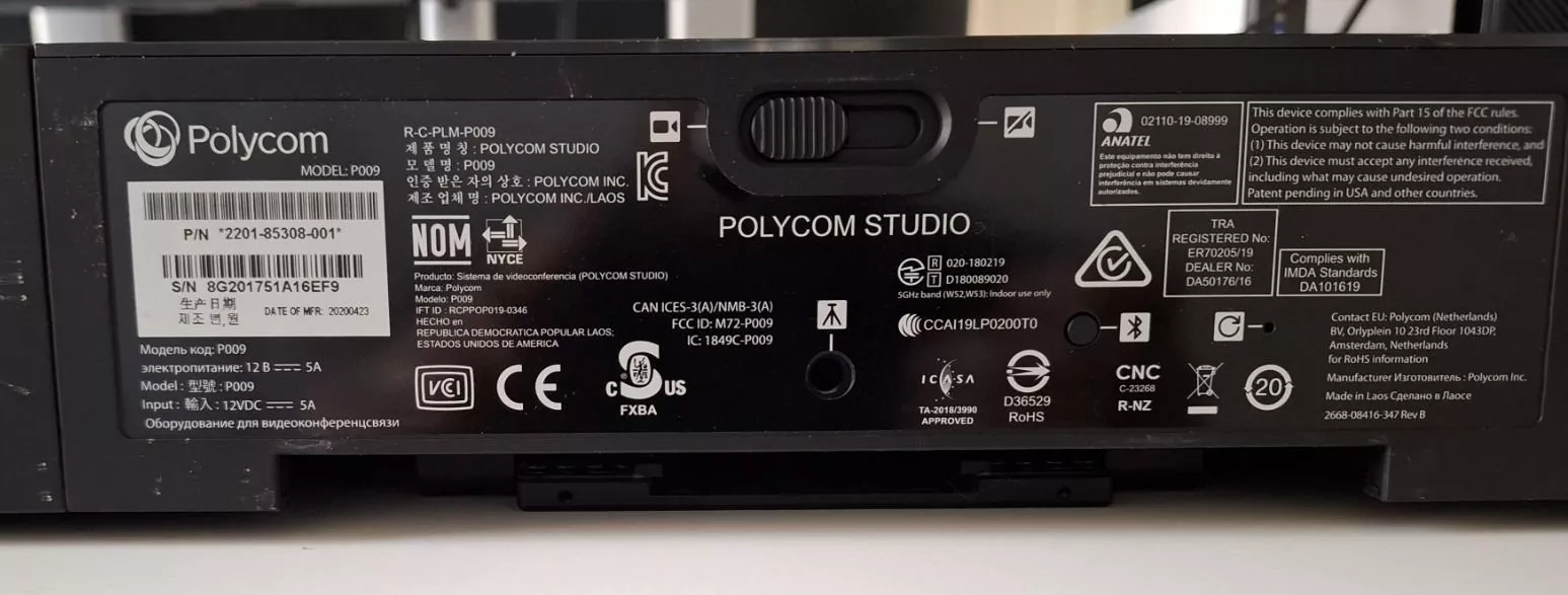 Polycom Webcam: Videokonferenzsystem POLYCOM Studio P009 – Usato da Zürich venduto da Barcley 2