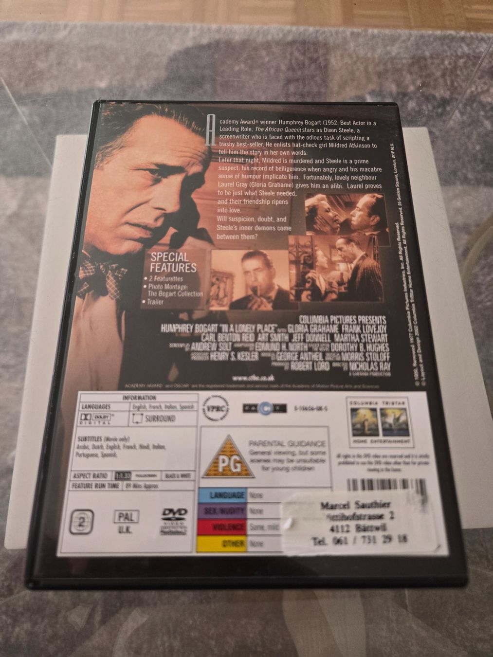Tous les DVDs: In a Lonely Place DVD – D'occasion à Bussigny par Kfdlt 1