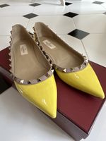 Valentino Ballerinas Gr.37 Gelb Rockstud Sommer Top Zustand