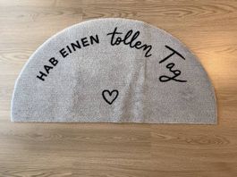 Eulenschnitt Fussmatte Hab einen tollen Tag  wie neu